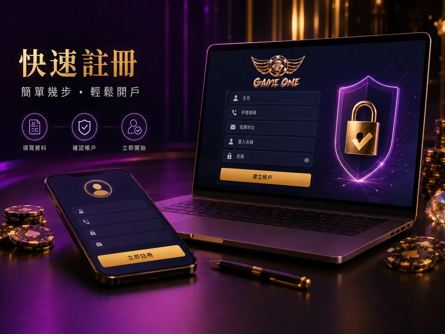 帳戶登入的前置條件